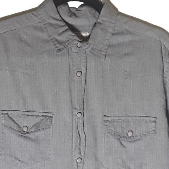 Colours Alexander Julian Men Shirt Medium Gray Casual Roll Tab Retro Streetwear - Picture 6 of 11